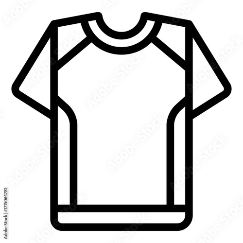 sport shirt outline icon used in fitness and training