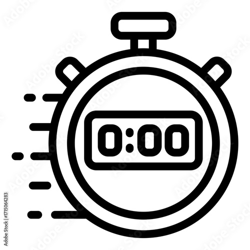 timer outline icon used in sport competition measurement