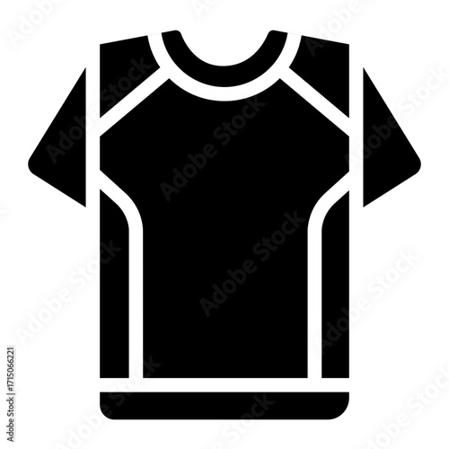 sport shirt glyph icon used in fitness and training