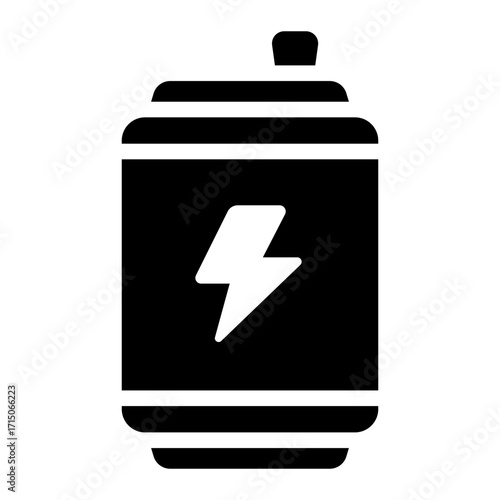 energy drink glyph icon used in workout refreshment