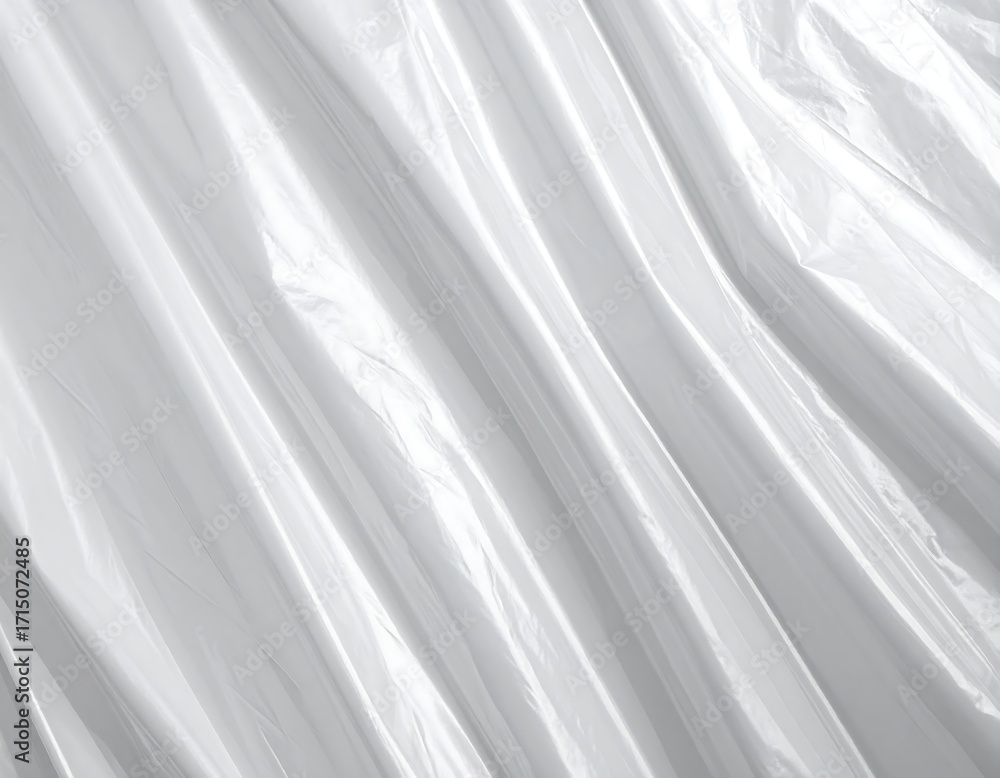 Obraz premium Wrinkled white plastic sheet