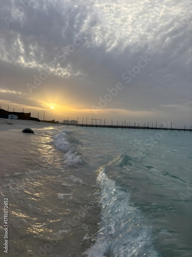 Scenic View of the Mediterranean Sea on the North Coast of Alexandria, Egypt