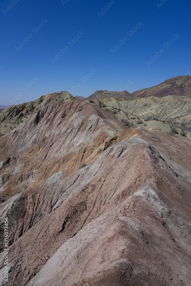 Fototapeta premium mountain landscape with blue sky and clouds