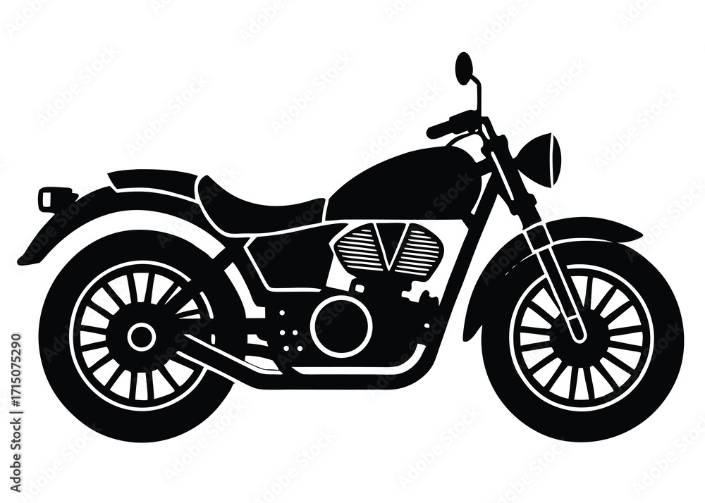 Obraz premium motorcycle silhouette vector art icon