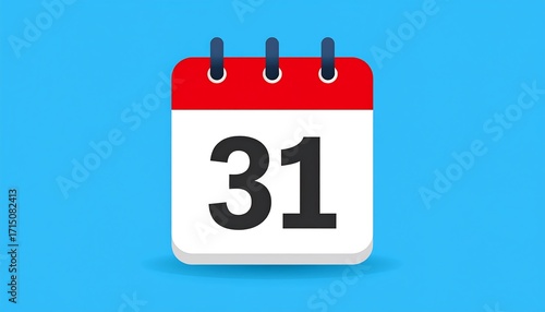 Simple calendar icon showing the 31st day