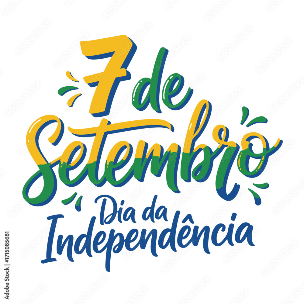 Coleção de Vetores e Letterings para 7 de Setembro Dia da Independência do Brasil.  Independência do Brasil: Vetores Patrióticos e Comerciais para Campanhas