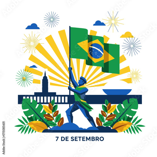 Coleção de Vetores e Letterings para 7 de Setembro Dia da Independência do Brasil.  Independência do Brasil: Vetores Patrióticos e Comerciais para Campanhas