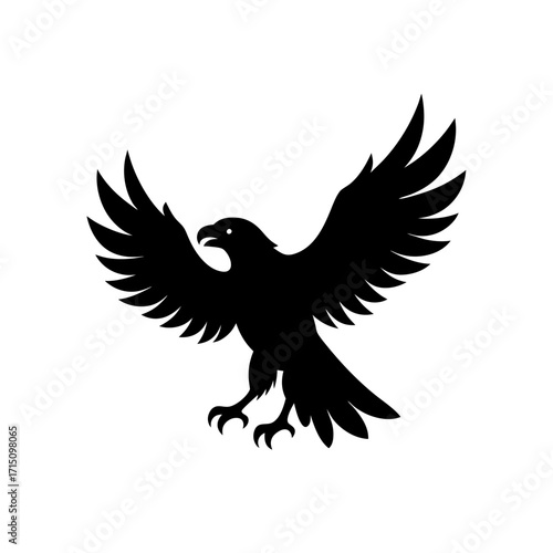 Silhouette of eagle in flight