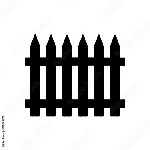 Silhouette of a wooden fence