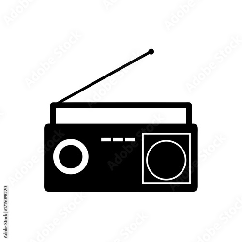Simple black and white radio