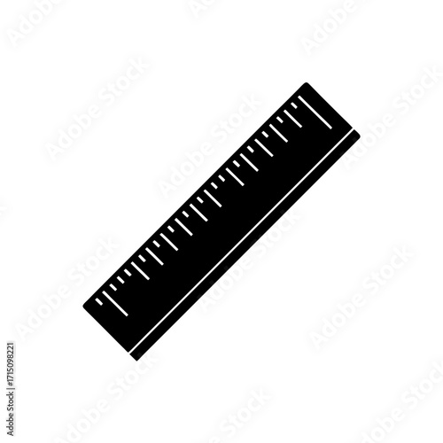 Illustration of a black ruler