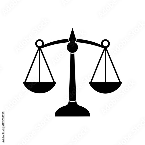 Scales of justice in silhouette