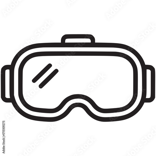 Illustration of a virtual reality headset the goggles are designed for immersive digital experiences, offering a gateway to virtual worlds and interactive simulations, enhancing gaming and training