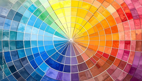 Colorful circular color palette
