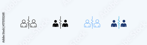 Conflict Resolution Outline Icon