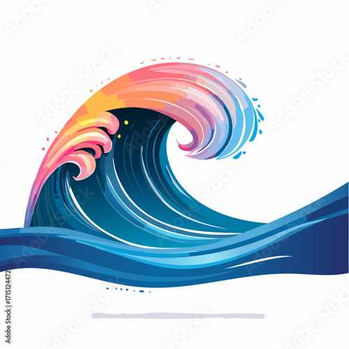 Hintergrund bunte Welle