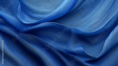 Wallpaper Mural Ethereal Blue Fabric Billows Gracefully in a Mesmerizing Slow Motion Wave Torontodigital.ca