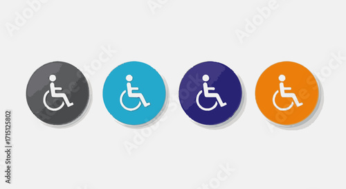 Wheelchair Accessible Icons A Diverse Set of Disability Symbols for Various Applications and Uses