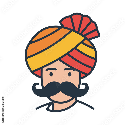 Portrait of a man wearing a turban.