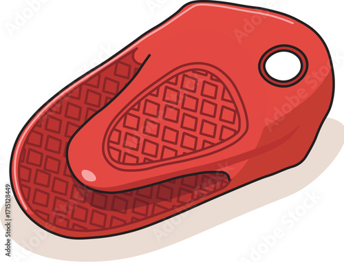 Red Oven Mitt Vector Illustration