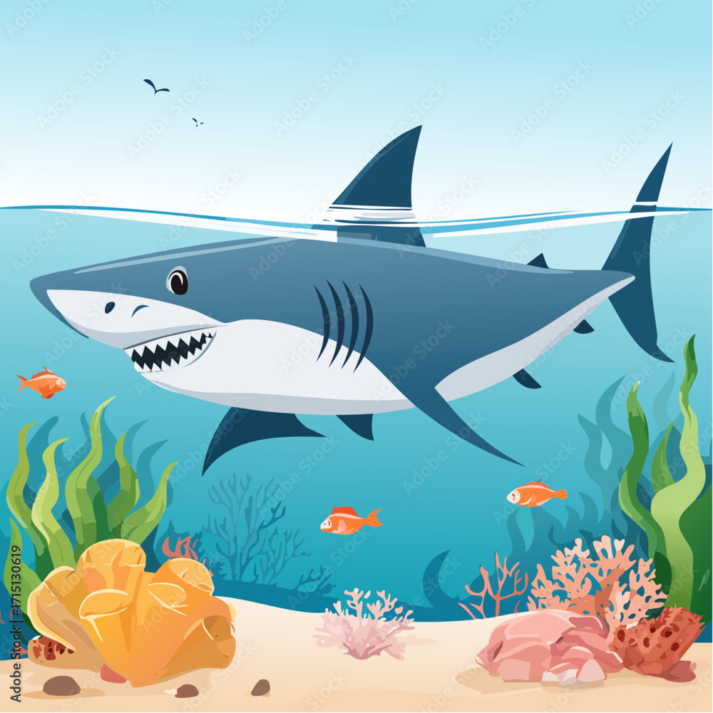 Obraz premium Hintergrund Hai