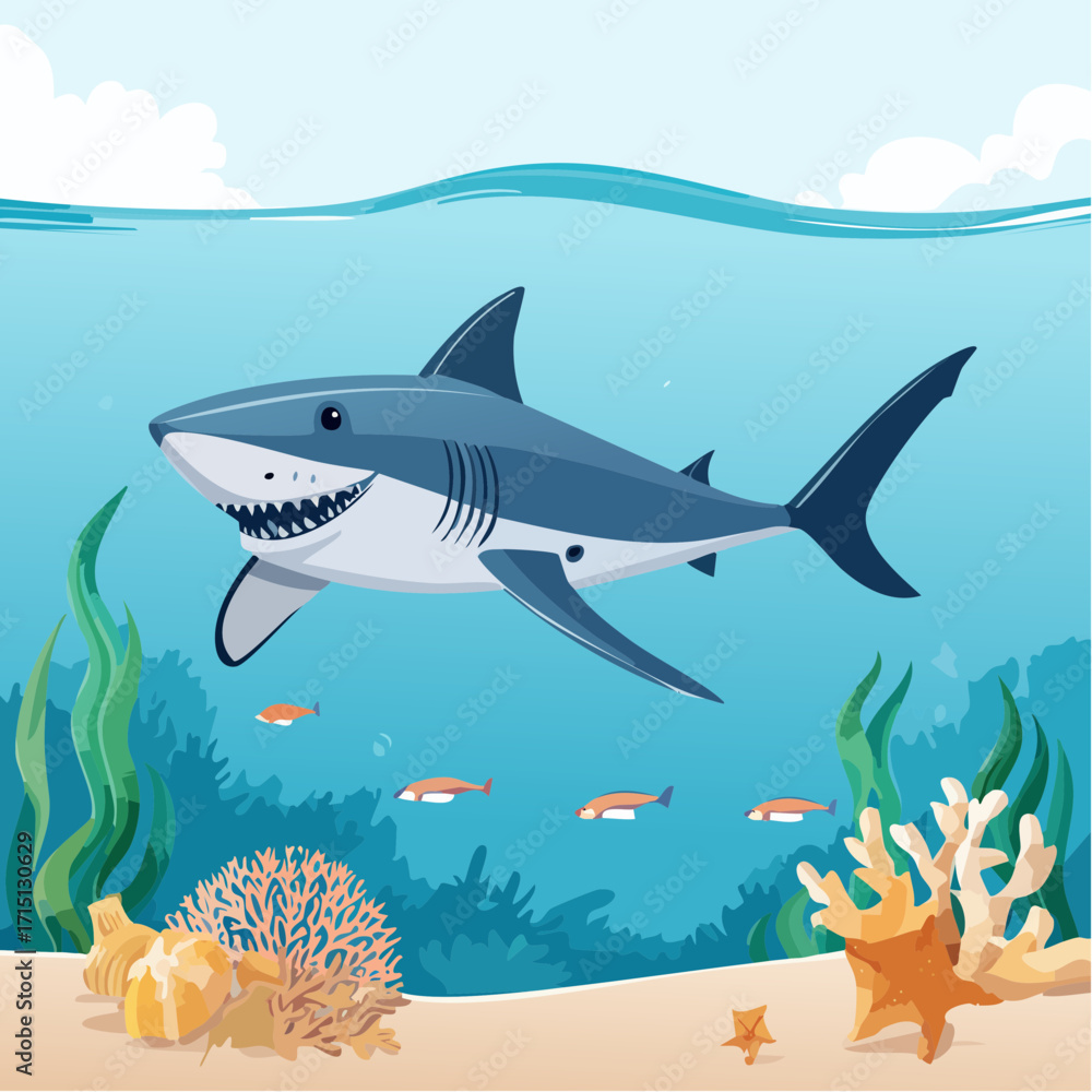 Obraz premium Hintergrund Hai