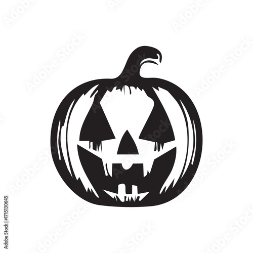 Halloween vintage engraving haunted pumpkin sketch illustration vector
