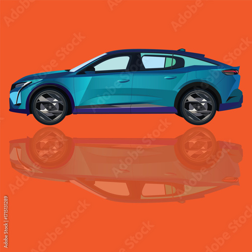 Vector illustration of luxury cars, sports cars, which are sophisticated and modern