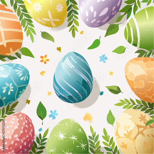 Hintergrund bunte Ostereier