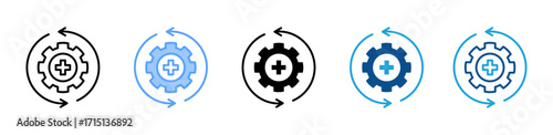 Recovery icon sheet multiple style collection