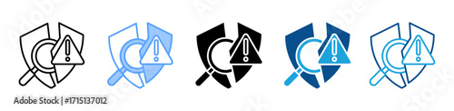Vulnerability icon sheet multiple style collection