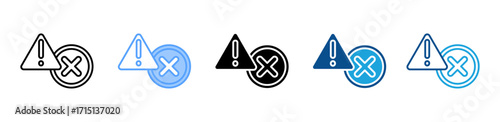 Error icon sheet multiple style collection