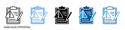 Incident Reporting icon sheet multiple style collection