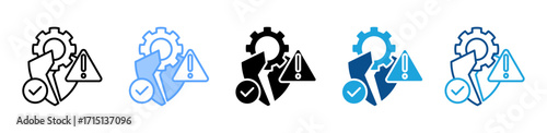 Incident Lifecycle icon sheet multiple style collection
