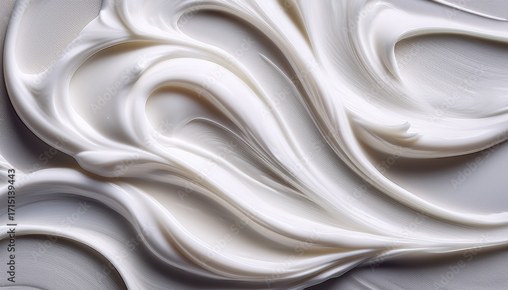 Obraz premium Beauty Cream Texture White Lotion Moisturizer Skincare Product Textured Background