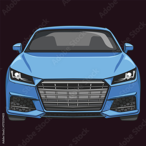 Vector illustration of luxury cars, sports cars, which are sophisticated and modern