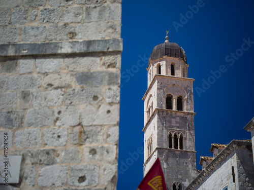 Wallpaper Mural Dubrovnik, Croatia, 28th July 2025, view of the bell tower of the Franciscan Church and Monastery Torontodigital.ca