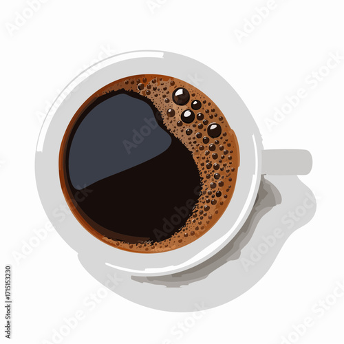 Coffee in a white cup with green leaves and coffee beans on a simple background showcasing a warm beverage experience