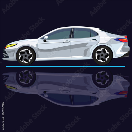 Vector illustration of luxury cars, sports cars, which are sophisticated and modern