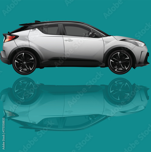 Vector illustration of luxury cars, sports cars, which are sophisticated and modern