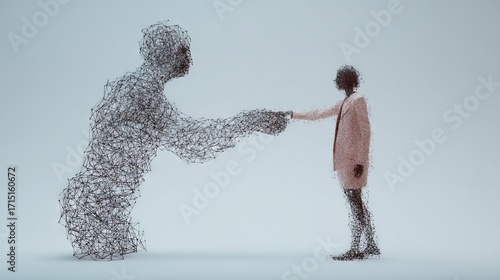 Human and AI Handshake — Concept of Collaboration and Trust