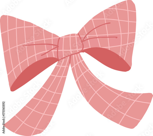 Pink Ribbon Bow Illustration
