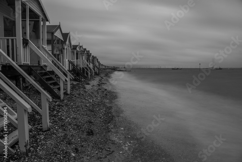 beach huts on the beach