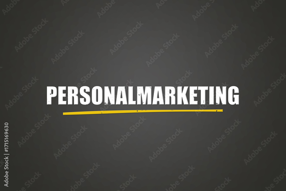 Obraz premium Personalmarketing (HR marketing) - A blackboard with white text.