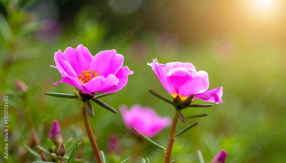 Fototapeta premium Close-up of vibrant pink flowers