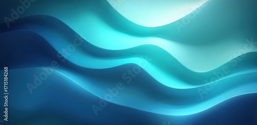 Soft Blue Wave Abstraction with Smooth Gradient Flow, Calming Background for Web Design and Professional Presentations