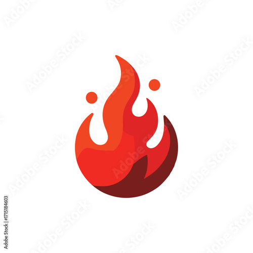 Abstract flame icon representing energy and warmth (2)