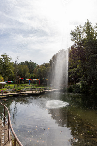 Fountain in the park, Caldas de São Jorge, Santa Maria da Feira, Portugal