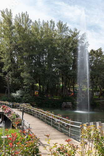 Fountain in the park, Caldas de São Jorge, Santa Maria da Feira, Portugal