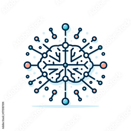 Abstract illustration of a brain with neural connections
